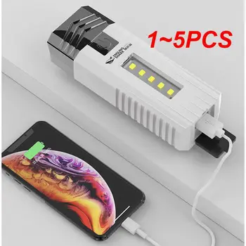 1 ~ 5ШТ светодиодный мини-2 В 1, тактический фонарик, блок питания, освещение для верховой езды, USB Перезаряжаемый фонарь для кемпинга, Палатка, Рыбалка