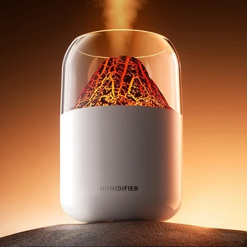 1 комплект Увлажнитель Воздуха Лампа с холодным Пламенем Бесшумная Настольная лампа Окружающего Света Увлажнитель Воздуха Машина для Ароматерапии Mini