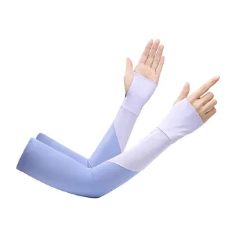 2023 Новый рукав из ледяного шелка, Солнцезащитная манжета, защита от ультрафиолета, рукава для рук, Противоскользящие Мужские Женские длинные перчатки, Прохладный спорт на открытом воздухе, Езда на велосипеде