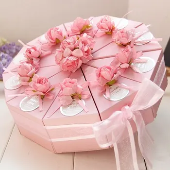 20шт Коробка конфет для подарков подружке невесты Сумка для душа ребенка День рождения Цветочное украшение Подарочные бумажные коробки Упаковка