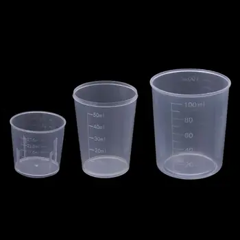 3 шт. Универсальные мерные стаканчики, стаканчики для смешивания эпоксидной смолы, емкости для жидкости объемом 30 50 100 мл для мыловарения