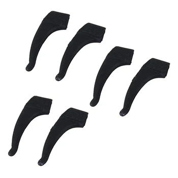 9 Пар ушных крючков для очков с противоскользящим силиконовым покрытием - черный