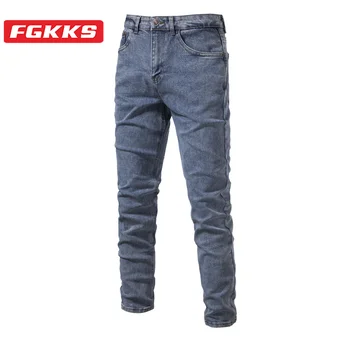 FGKKS 2023 Уличные повседневные брюки для мужчин, модные джинсы-корсет, высококачественный дизайнерский тренд, распродажа уличной одежды, повседневные брюки для мужчин