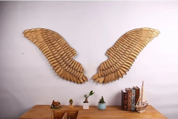 Большое старинное украшение Крылья Ангела со светодиодной подсветкой, креативные ретро-крылья, декор стен кафе-бара, Аксессуары для домашнего декора