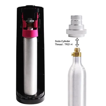 Быстрый адаптер для газировки CO2 Sparkler DUO, переоборудование бака-канистры для автомата для производства газированной воды Soda Stream Серебристый