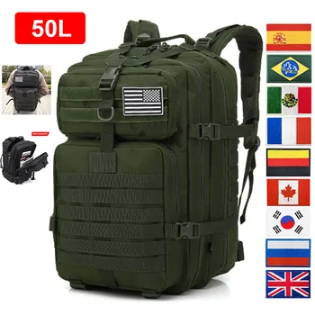 Военный 35/45 л Открытый Оксфордский Водонепроницаемый рюкзак Тактический Мужской Спортивный Кемпинг Сумки для походного снаряжения Большой емкости для путешествий