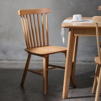 Деревянные обеденные стулья в скандинавском стиле, Салонная кухня, Современные офисные обеденные стулья, Роскошная мебель для столовой Sillas De Comedor WK50CY