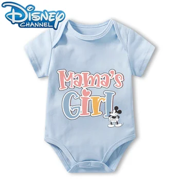Детская одежда, боди для новорожденных, комбинезон для мальчиков и девочек, Ползунки с короткими рукавами с Микки Маусом от Disney от 0 до 12 месяцев
