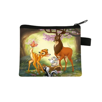 Детский кошелек Disney Bambi для мальчиков и девочек, Короткий кошелек, Сумка для карт, Мини-Карманные Сумки для хранения, Детский подарок