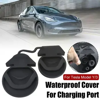 Для Tesla Model 3 Аксессуары Europe Plug Чехол для зарядки автомобиля Защитный 3 Car Y Модель от пыли Модель 2021 Аксессуары Порт M4a7