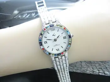Женские часы с платиновым покрытием 999, японский циферблат с бриллиантами LZ, кварцевые женские часы