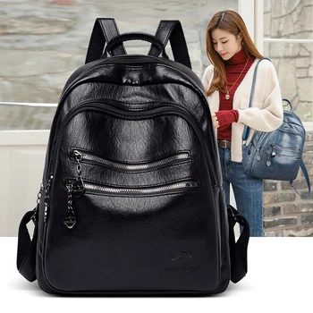 Женский Кожаный рюкзак, дизайнерские сумки через плечо для женщин 2022 года, школьные сумки для девочек-подростков Mochila Feminina