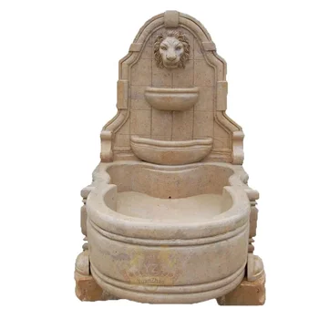 Изготовленный на заказ садовый каменный фонтан с водопадом, фонтан с античной мраморной каменной стеной