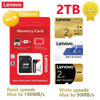 Карта памяти Lenovo 2 ТБ Micro Mini SD/TF Карты Высокоскоростной Памяти Класса 10 TF SD Flash Memary Extreme Для Видеокарты Nintendo Switch