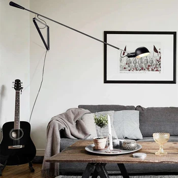 Креативная лампа с длинными рукавами, Прикроватная тумбочка для столовой, Индивидуальность, Минималистичные лампы, Скандинавский Постмодернистский настенный светильник с длинным шестом CX156DS