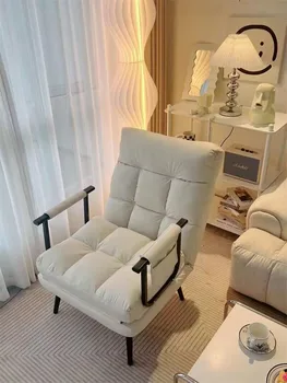 Ленивый Складной диван-кровать Офисная Односпальная кровать для сна Домашняя спальня Балкон Повседневная гостиная Диван-кресло с откидной спинкой Уличное кресло-качалка
