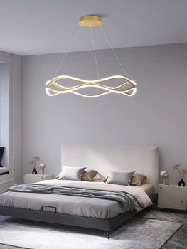 Люстра в спальне, лампа в гостиной, современный минималистичный зал, минималистичное кольцо, итальянский дизайн, Миланский дизайн, ресторанные лампы