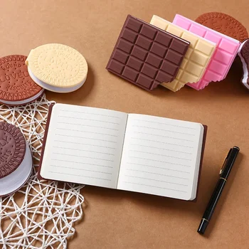 Мини-записная книжка в форме шоколадного печенья Kawaii, креативный мультяшный милый отрывной рукописный дневник, блокноты для зарисовок.