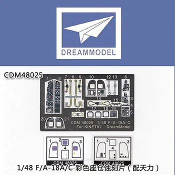 Модель Dream CDM48025 1/48 FA-18A/C, детали с красочным фототравлением в кокпите для Kinetic