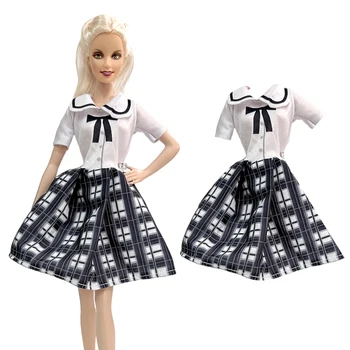 Модная юбка в сетку, повседневное платье, современная рубашка для куклы Барби, одежда для девочек, аксессуары для кукол 1/6, игрушки