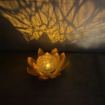 Новый солнечный садовый светильник СВЕТОДИОДНЫЙ уличный солнечный садовый светильник lotus light подходит для садов вилл и дворов