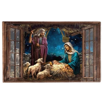 Ночь рождения Иисуса, обернутый холст, настенное искусство, христианский Христос Иисус, Подарки для влюбленных, домашний декор