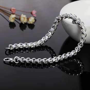 оптовая цена Подвески Цепочка Красивый браслет серебристого цвета мода для женщин Свадебный женский браслет ювелирные изделия, h157