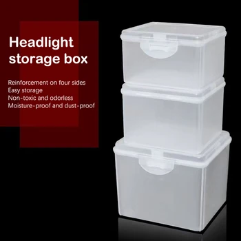 Откидной ящик для хранения, Прозрачный Настольный ящик для хранения, коробка для упаковки светодиодных фар, пластиковая коробка для ношения фар