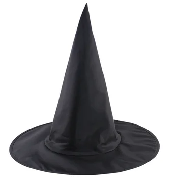Очаровательная Остроконечная шляпа, высококачественный реквизит для головных уборов, идеально подходящая Элегантная Шляпа Ведьмы, классическая Черная Шляпа Волшебника, платья на Хэллоуин