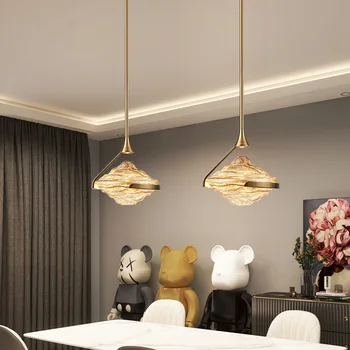 Подвесной светильник Nordic Glass LED Креативный Высококачественный Дизайнерский подвесной светильник для спальни, прикроватной тумбочки, светильника для домашнего декора в ресторане