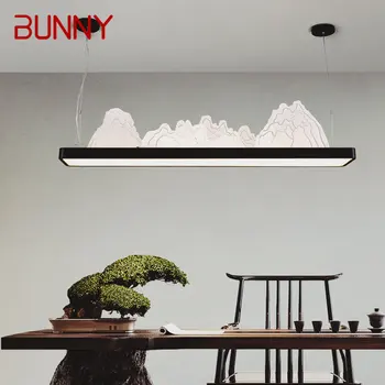 Подвесные светильники BUNNY LED 3 цвета с пейзажем в китайском стиле, подвесные светильники и люстры для чайного домика, декор столовой