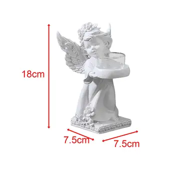 Подсвечник в виде ангела, декор в виде подсвечника, коллекционная фигурка ангела, чайный подсвечник