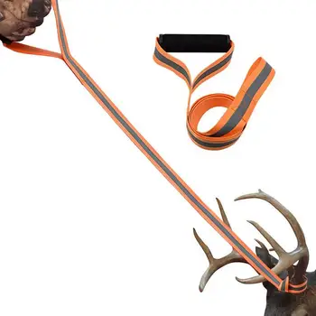 Ремень для переноски оленей Сверхмощная веревка для перетаскивания оленей Оранжевая охотничья упряжь для подтягивания веревки Съемник оленей для охотников на оленей