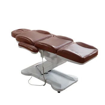 Роскошная электрическая регулируемая косметическая кровать с двигателем 3/4, прочный массажный стол для салона красоты и спа