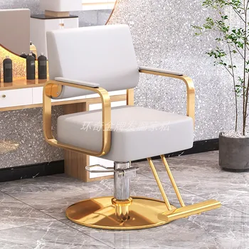Роскошное Кресло для салона красоты Golden Pedicure Stylist Профессиональные Кресла для парикмахеров Поворотная Мебель для салона Sillas Giratoria MQ50BC