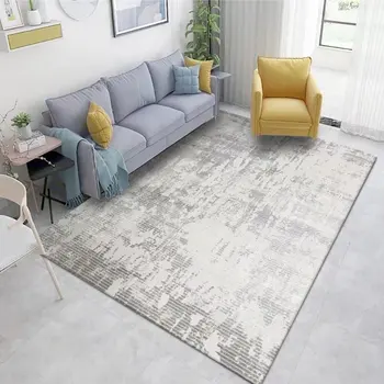 Светло-серый Абстрактный ковер Современное украшение домашнего дивана, коврики для гостиной, большие ковры, прикроватный коврик для спальни, Напольный коврик