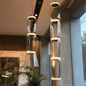 Светодиодная люстра Nordic Glass Lustre для гостиной Стеклянные подвесные светильники Nordic Home Decor Освещение столовой