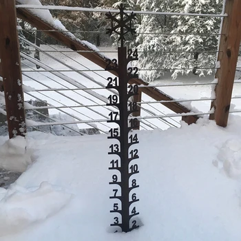 Симпатичный снежный датчик снега Креативная линейка для измерения ярда Подходит для сада, патио, двора