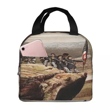 Солдаты союза на смотровой площадке Горная война- это ад, сумка для ланча в магазине, термоконтейнер для пикника, кавайная сумка для ланча