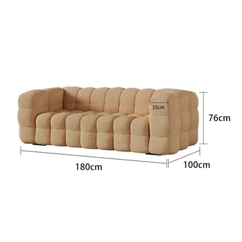 Тканевый диван ZL для гостиной Простой Кремовый диван для гостиной с прямым рядом из тофу