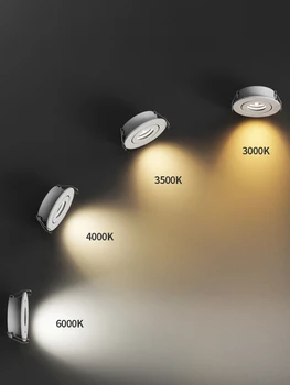 Ультратонкий компактный корпус лампы СВЕТОДИОДНЫЙ прожектор COB мощностью 3 Вт 5 Вт Светодиодный светильник Встраиваемый потолочный светильник с регулируемым углом освещения Ra≥95
