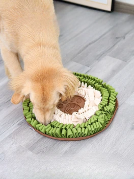 Устойчивый к укусам собачий понюшка Хлопчатобумажная лента, снимающая запах домашних животных, душное одеяло, в котором прячется еда, обучающая игрушечная миска для слоупфуда