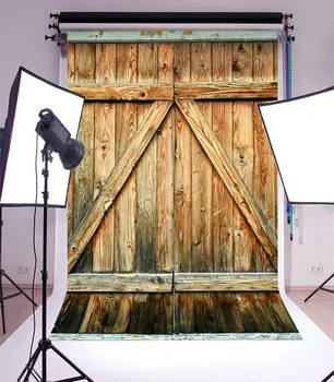 Фон для фотосъемки Деревянная дверь сарая, деревенский Гранж, сельский пейзаж, фон для портретной студийной фотосессии, реквизит для вечеринки