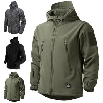 Характеристика мужской куртки: Ветрозащитное мужское пальто, осенняя мужская уличная куртка, флисовая мужская куртка для занятий спортом