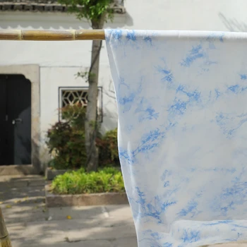 Хлопчатобумажная шелковая ткань ручной работы, окрашенная в синий цвет, Одежда в китайском стиле, подушки, занавески, Фон для стола, Хлопчатобумажные ткани ручной работы