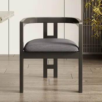 Черные деревянные стулья для кафе, гостиной, Современные дизайнерские обеденные стулья, кухни, офиса на открытом воздухе, Fauteuil Furniture YN50DC