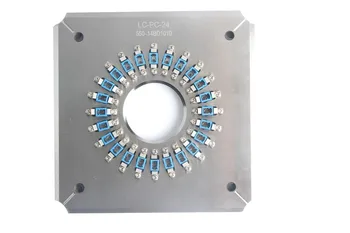 Четыре угловых волоконно-оптических разъема под давлением 24 LC/PC-24, приспособление для полировки дисков с волоконно-оптическими перемычками LC UPC