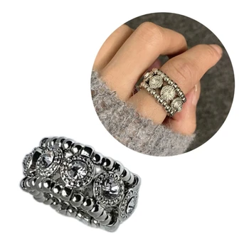 Эластичные кольца, Наращиваемые кольца для пальцев, Эластичные кольца с бриллиантами, кольца для пальцев из бисера, украшения для повседневной носки