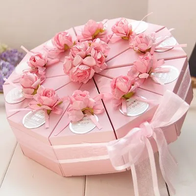 20шт Коробка конфет для подарков подружке невесты Сумка для душа ребенка День рождения Цветочное украшение Подарочные бумажные коробки Упаковка Изображение 0