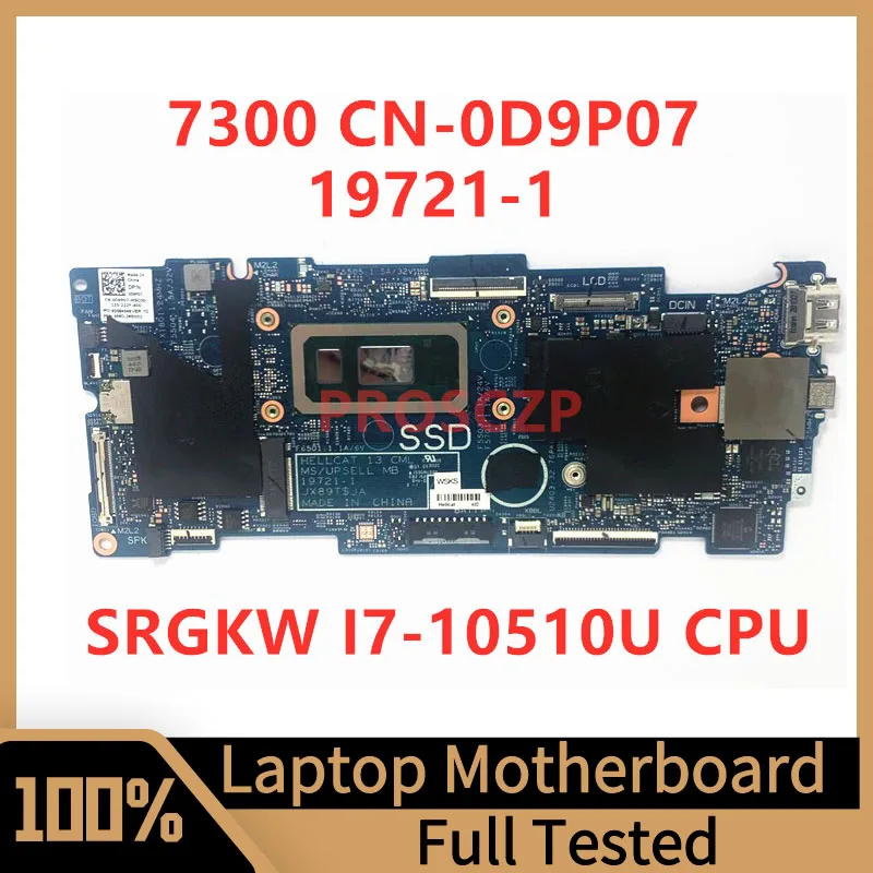 CN-0D9P07 0D9P07 D9P07 Материнская Плата Для ноутбука Dell 7300 19721-1 С процессором SRGKW I7-10510U 100% Полностью Протестирована, Работает хорошо Изображение 0